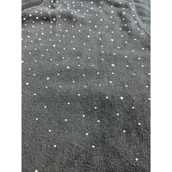 C.D. Daniels Womens Black 1X Sweater Bedazzled With Rhinestones - Picture 7 of 10